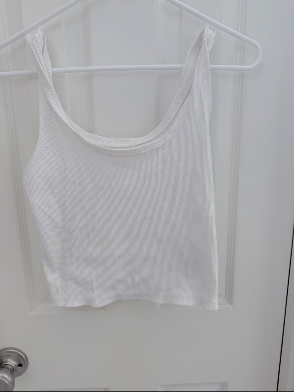 wild fable White Ribbed Scoop Tank